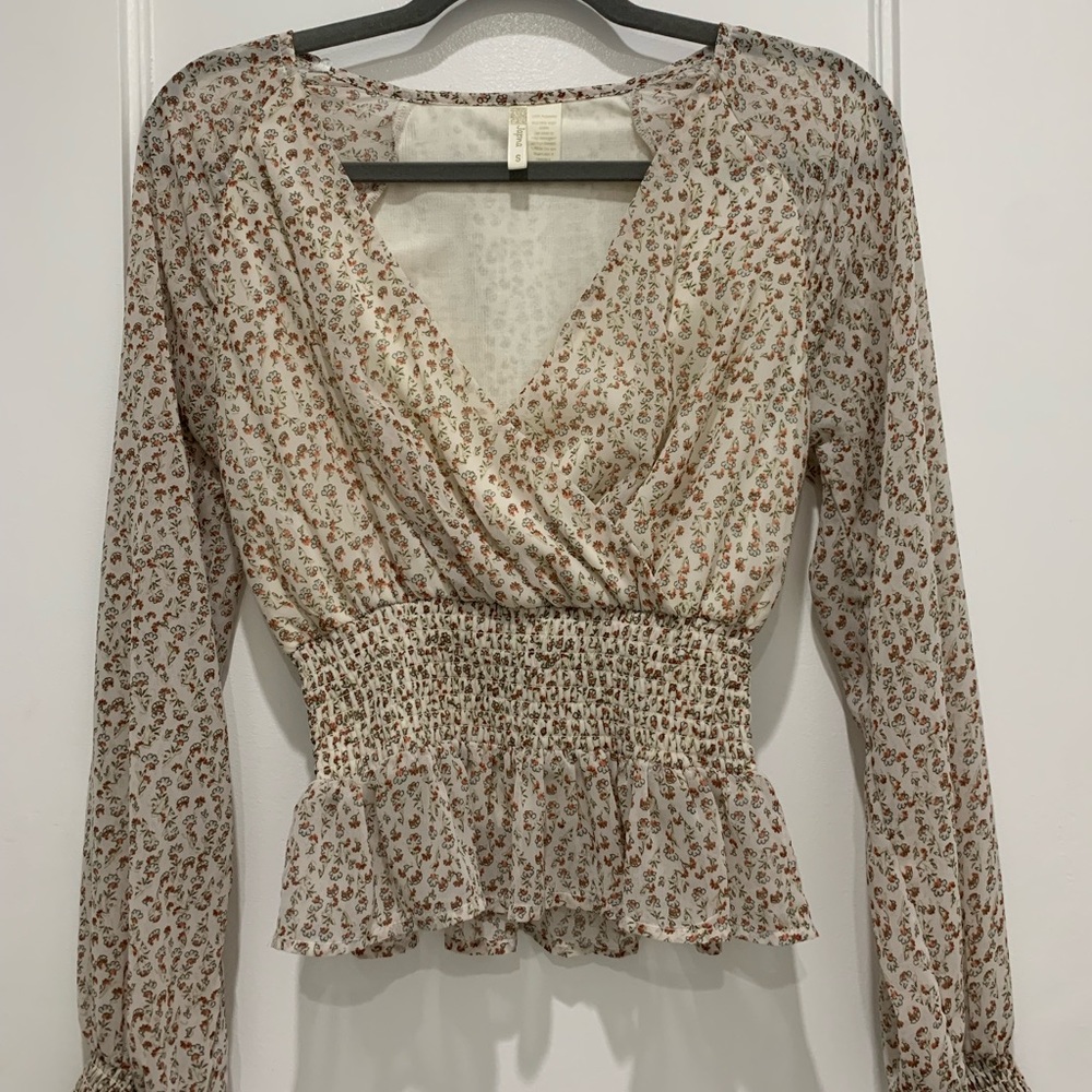 V-neck blouse top